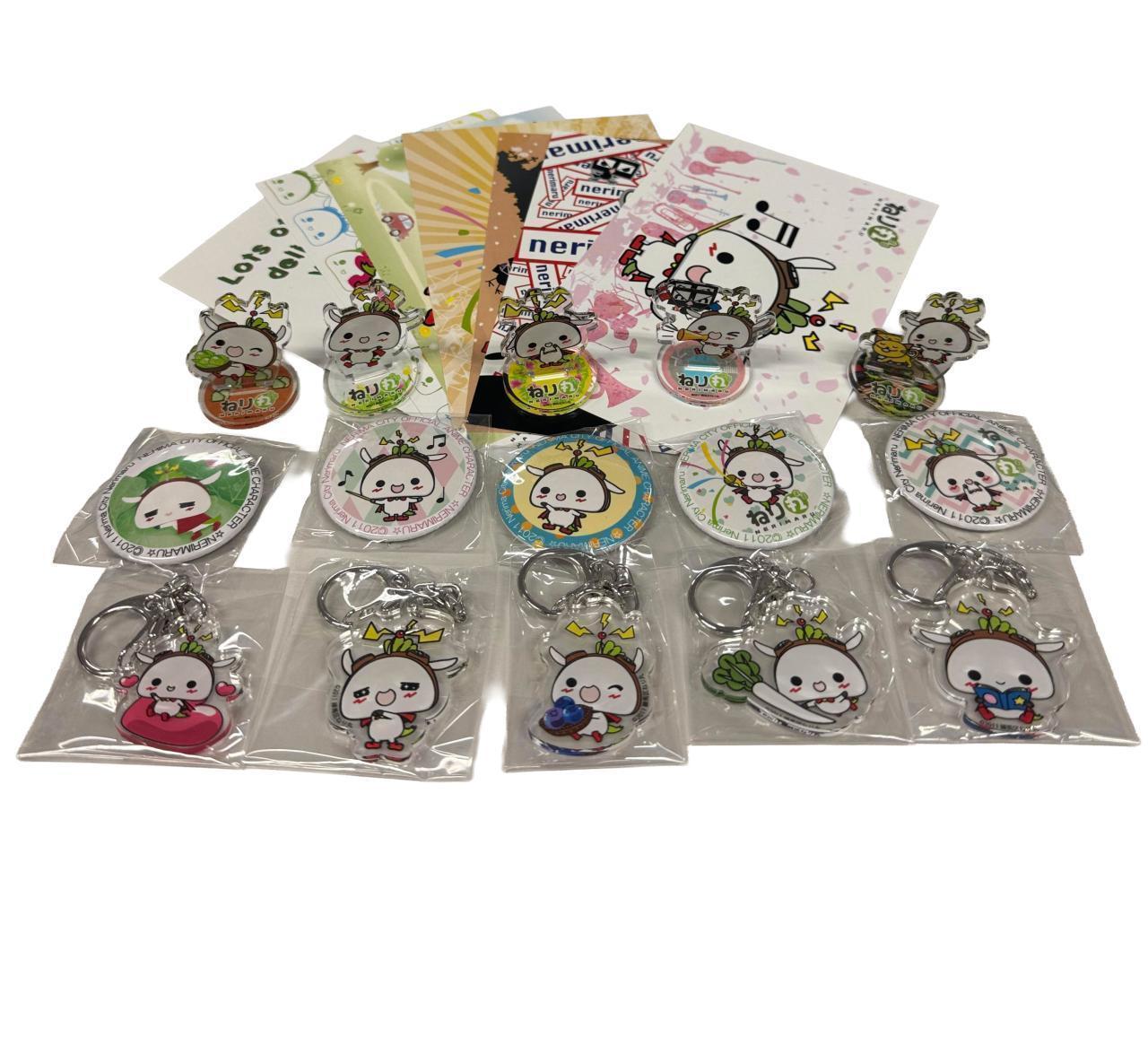 ⑤缶バッチ・アクリルキーホルダー・アクリルスタンド・ポストカード